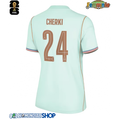 Maglie da calcio Francia Rayan Cherki #24 Seconda Maglia Femminile Mondiali 2026  Manica Corta
